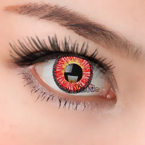 

à¸„à¸­à¸™à¹à¸—à¸„à¹€à¸¥à¸™à¸ªà¹Œà¸„à¸­à¸ªà¹€à¸žà¸¥à¸¢à¹Œ Contact Lens For Colorful Eyes Cosmetic Style Party Girl Eyewear Yearly CL323 ICESNOW RED